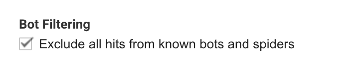 Filtering bot traffic from Google Analytics